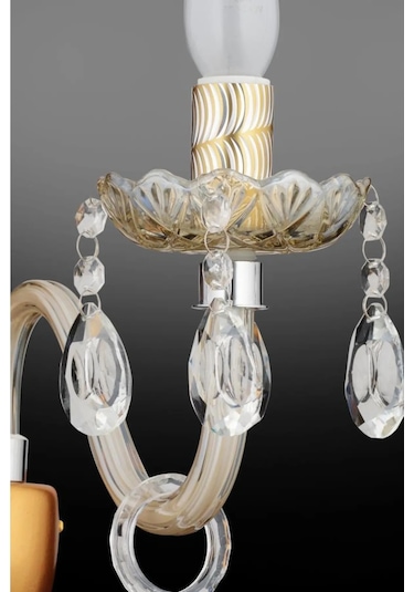 İstanbul Avize Almira Tekli Krem Damla Taşlı Aplik