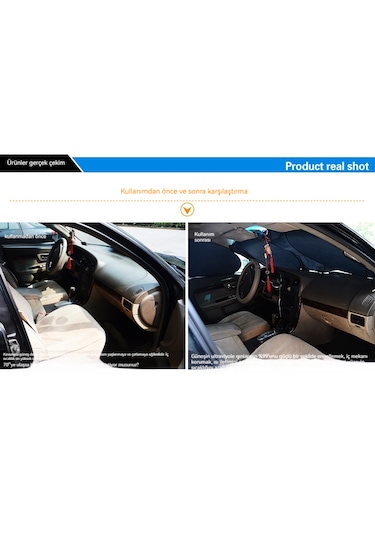 Araç Ön Camı Güneşlik Ön Kalkanı 150 70cm05