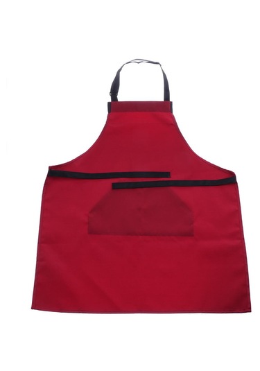 Suntek Unisex Bel Önlükleri Küçülmez Solmaz Quick Kitchen Kırmızı Siyah Kenar