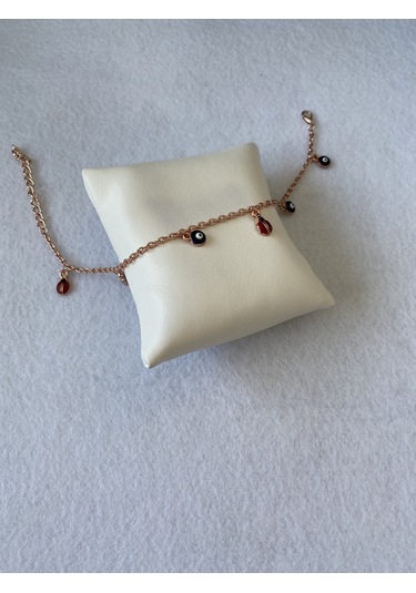 Nazar Boncuklu Halhal Roz Renk Çok Renkli