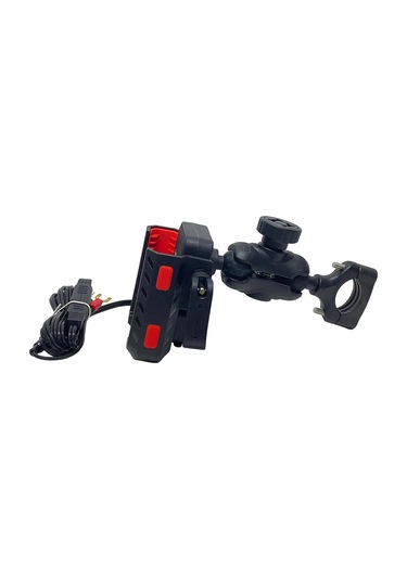 Ct-m03 Telefon Tutucu Hızlı Şarj Gidon Ayna Montajlı Motosiklet Type-c Üniversal Siyah