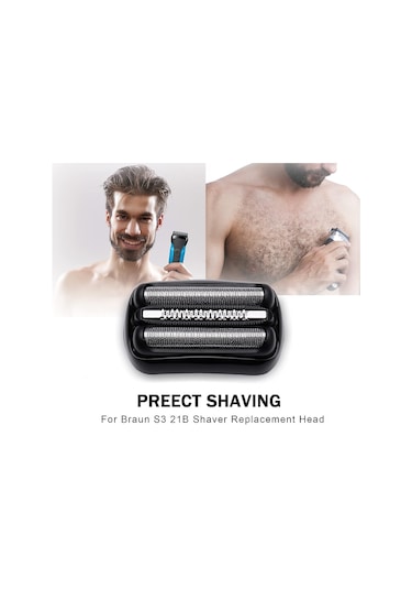 Braun Series 3 Yedek Başlık 21b 3010s, 3040s, 5409 İçin Braun S3 Islak Ve Kuru Yedek Başlık İle Uyumlu 21b Yedek Tıraş Bıçağı