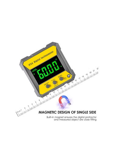 Maiyame Dijital Eğim Ölçer - 4x90 Hassas Açı Ölçümü, Lcd Ekran, Mıknatıslı, Su Geçirmez Ip54