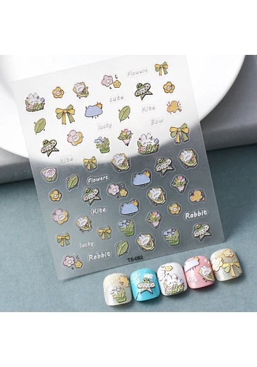 1 Adet Siyah Beyaz Yay Kelebek 5d Tırnak Çıkartmalar Nail Art Dekorasyon Kabartma Disney Karikatür Çiçek Nail Art Çıkartmalar Tırnak Malzemeleri Transparent