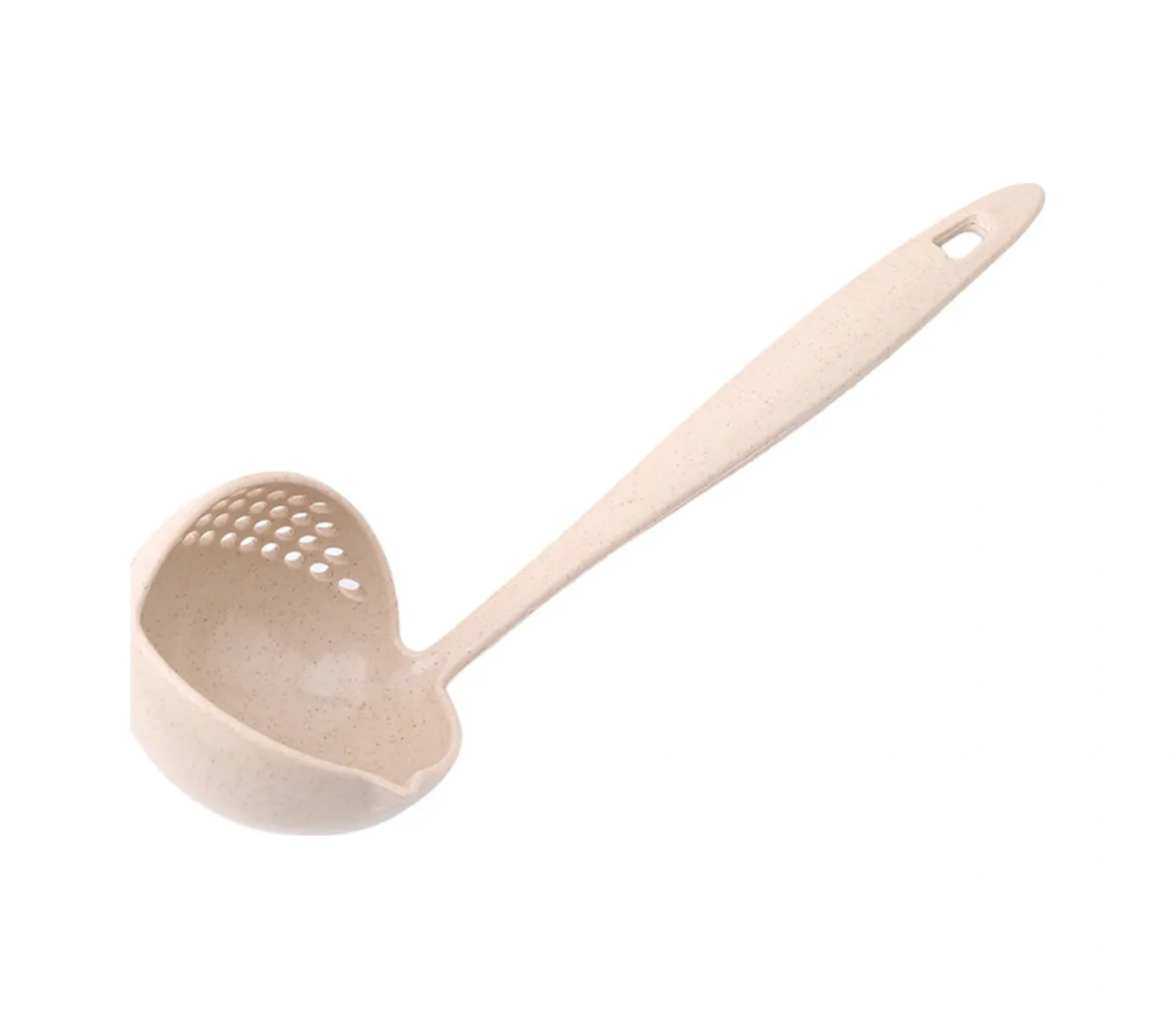 Yaleker Çevre Dostu Askılı Kelleli Kaşık - Yiyecek Grade Plastik, Sürekli Kullanımlı, Filtre Fonksiyonu, Yeşil Renk Pembe