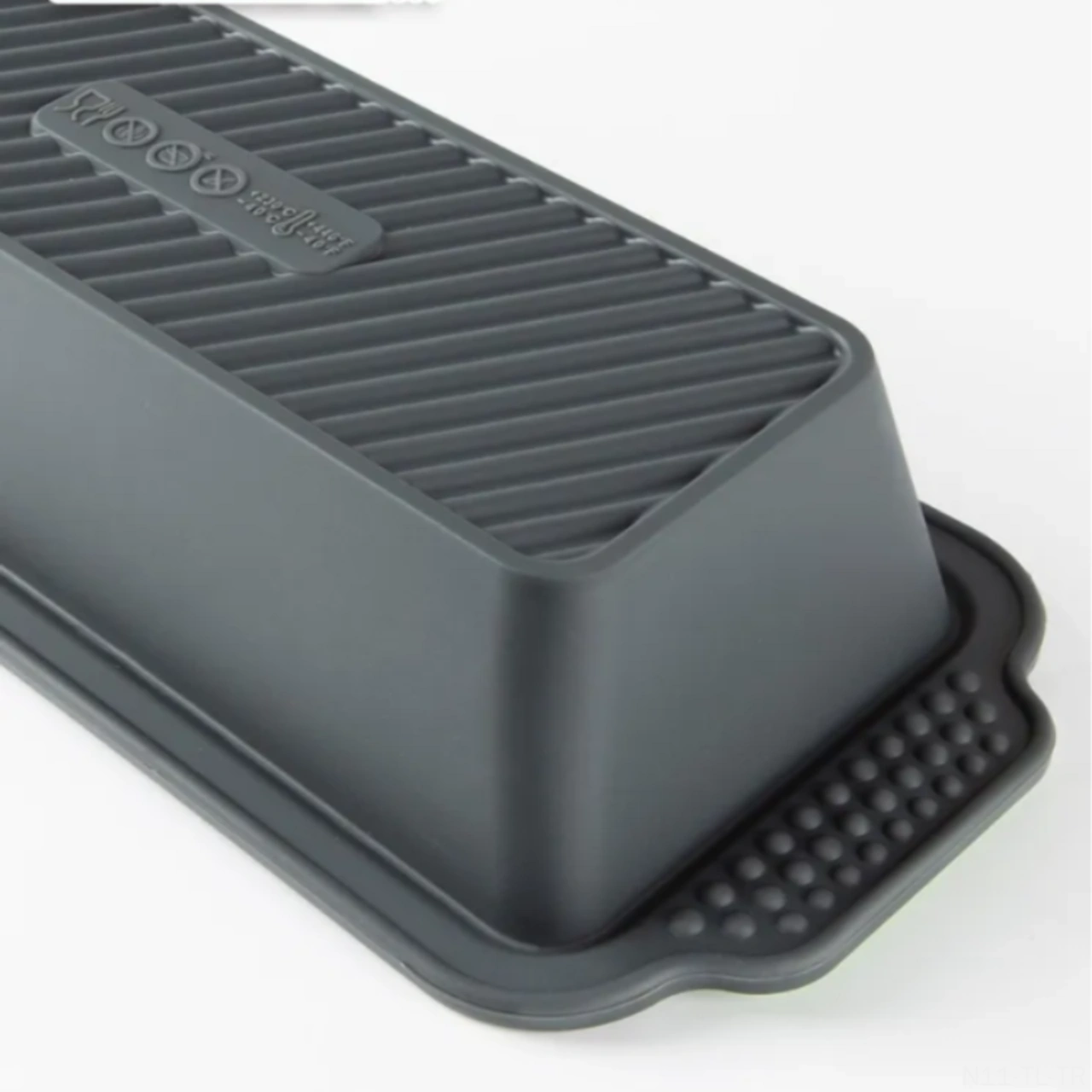 Hombey Yemek Dereceli Silikon Fırın Kalıbı, Dikdörtgen Şekil, Isıya Dayanıklı, Bulaşık Makinesine Uygun, Dondurucuda Kullanılabilir - Pasta, Ekmek İçin Koyu Gri