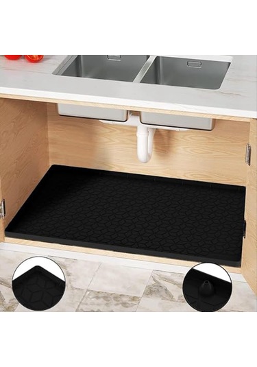 Xurunkeji Mutfak İçin Lavabo Altı Matı, Silikon Su Geçirmez Astar, Drenaj Delikli Esnek Düzenleyici Tepsi, Kolay Temizlenir 28x19 , B Siyah Xurunkeji Mutfak İçin Lavabo Altı Matı, Silikon Su Geçirmez Astar, Drenaj Delikli Esnek Düzenleyici Tepsi, Kolay Temizlenir 28x19 , B Siyah