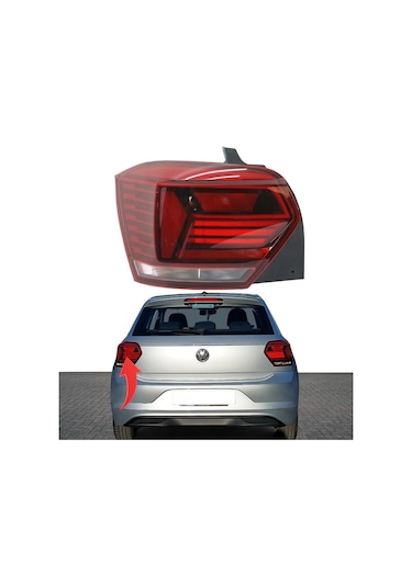 Volkswagen Polo Sol Arka Stop Lambası Ledsiz 2018--2022