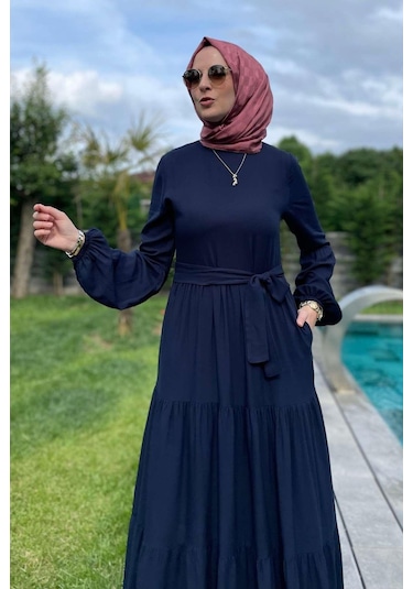 Asil Lacivert Elbise Lacivert