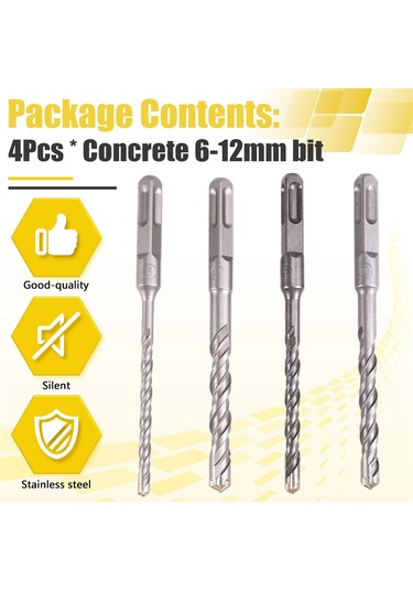 Xurunkeji Adet Beton 6-12mm Uçlu Çapraz Kesici Başlıklı Çift Burgulu Çekiç 150mm Duvar Tuğla Bloğu Elektrikli Çekiç Duvarcılık Ucu