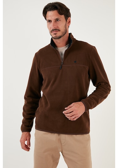 Buratti Slim Fit Anti-Pilling Tüylenme Yapmayan Bato Yaka Kışlık Şardonlu Erkek Polar 5906001 Kahve Buratti Slim Fit Anti-Pilling Tüylenme Yapmayan Bato Yaka Kışlık Şardonlu Erkek Polar 5906001 Kahve