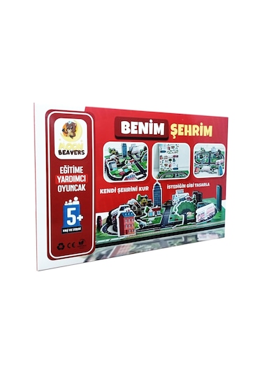Şehir Kurma Oyunu - Benim Şehrim Ahşap Oyunu - Eğitici Ve Eğlenceli Ahşap Oyuncak