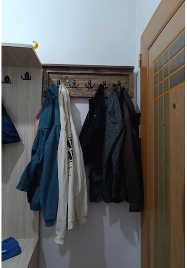 Umutpark Ahşap Dekoratif Duvar Askılık. Ceviz