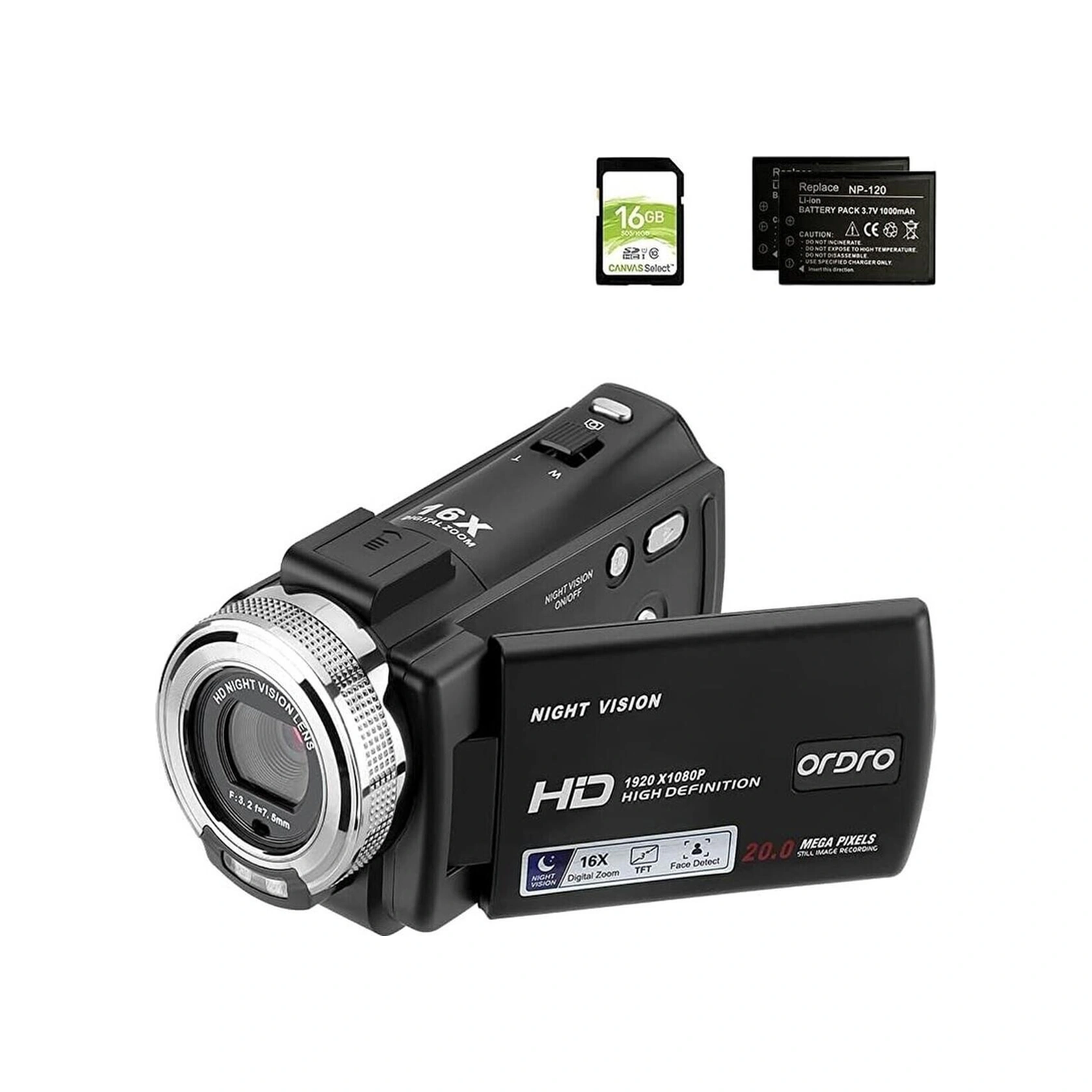 Ordro Hdv-v12 Hd 1080p Video Kamera Kaydedici-65593