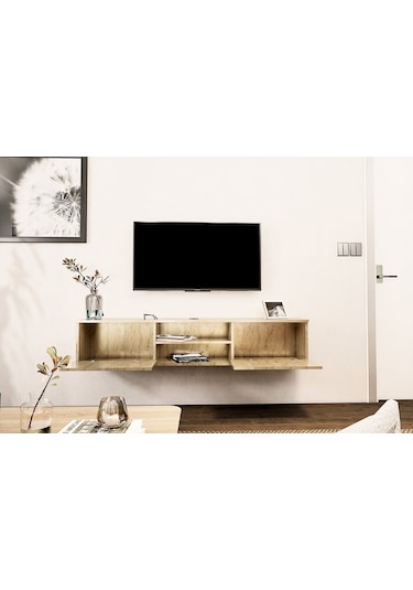 Lujıa Duvara Monte Tv Ünitesi Traverten