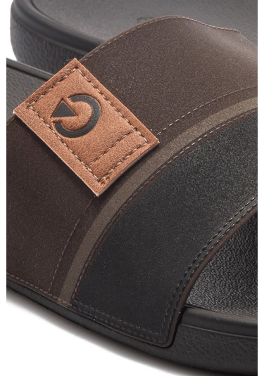 Dakar Slide Erkek Terlik Kahverengi 39/46 Kahverengi