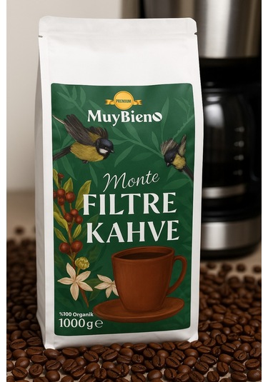 Premium Monte Filtre 1000 Gr Çekirdek Kahve Çekirdek Kahve
