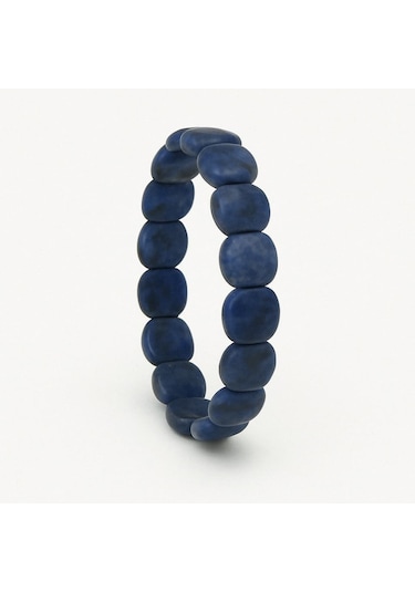 Oval Kesim Lapis Lazuli Bileklik 29 Gr 22 Cm Doğal Taş Mavi