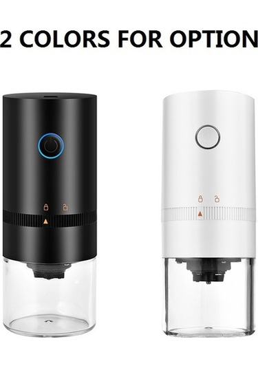 Createtech Taşınabilir Mini Elektrikli Burr Kahve Öğütücü, Ayarlanabilir Öğütme, Çıkarılabilir Hazne, Ev/seyahat/ofis İçin Siyah Siyah