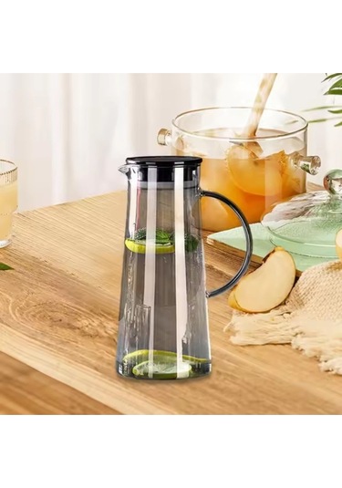 Borosilikat Cam Sürahi 1440 Ml Füme Renk