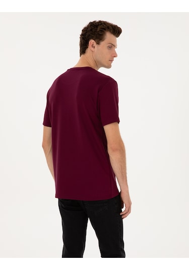 Pierre Cardin Erkek Plum Tişört 50308037-vr177 Plum
