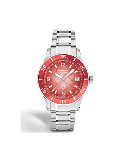 Montblanc Iced Sea Automatic Date 0 Oxygen Limitli Üretim 38 Mm O Kırmızı