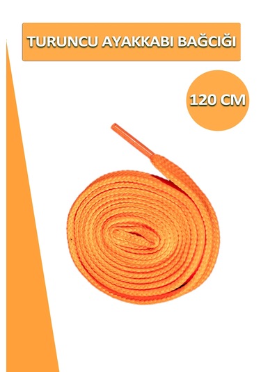 Turuncu Ayakkabı Bağcığı Yassı Bağcık 120 Cm