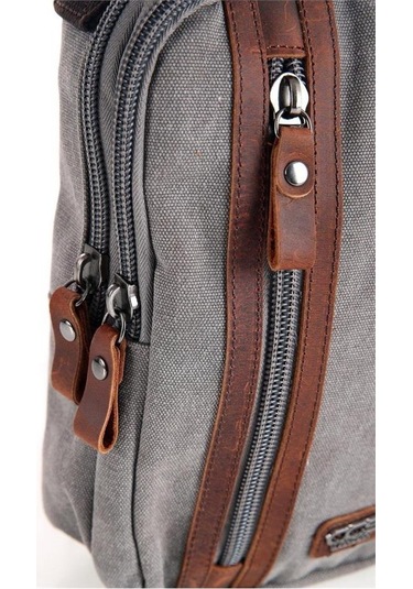 Ççs London 31468 Kanvas Çapraz Çanta Gri