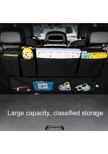 Araba Suv Arka Koltuk Genişletme Düzenleme Saklama Çantası Siyah