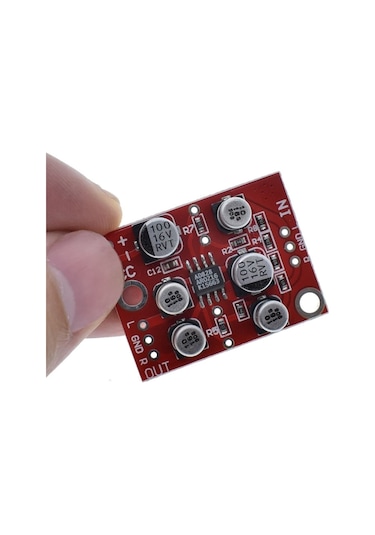 Ad828 Preamp Modül Ses Yükseltici Amfi Stereo Mikrofon Gitar Enstrüman Ses Video Sinyal Ön