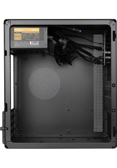 Everest K250 Peak 250W Micro Psu Audio Kompakt Mid-Tower Bilgisayar Kasası Siyah