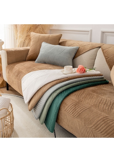 Ten Rengi Kalın Peluş Kenar Kanepe Kılıfı Mobilya Koruma Kapağı 70 90cm