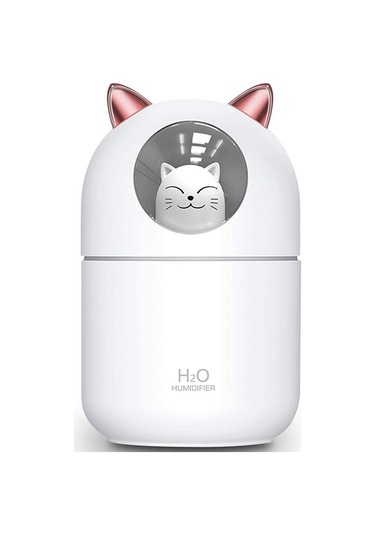 Agoodshop Kedi İçin Serin Sisli Nemlendirici, Gece Lambası, Bebek Odası Uygun, Usb Güçlü, Hafif Ve Sessiz, Beyaz 16renk Şarj Edilebilir