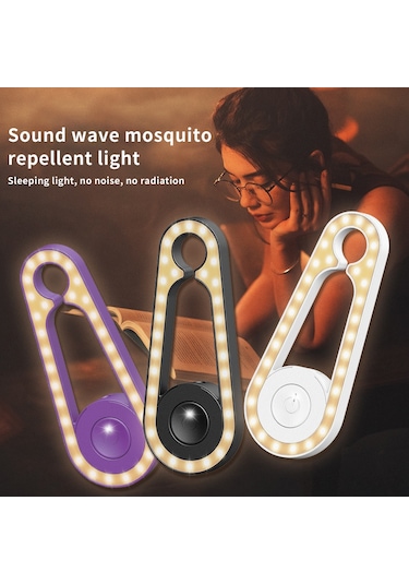 Yaozixa Mor Usb Ultrasonik Entegre Işıklı Akıllı Uyku Odası Sinek Ve Fare Kovucu Aleti - Akıllı Işık Algılama Ve Çift Fonksiyonlu