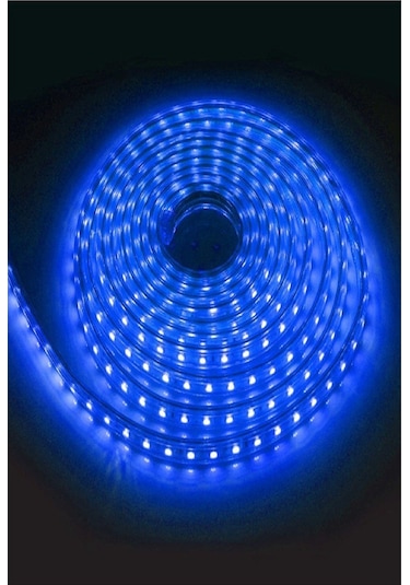 Flexible Strip Hortum Şerit Led Işık - 220 Volt Mavi 2 Metre