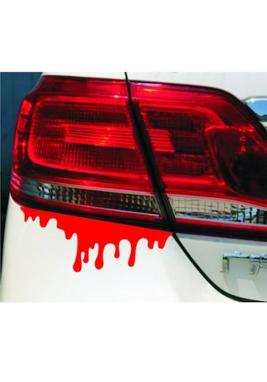 2 Adet Kan Damlası Far Sticker, Araba Oto Araç Sticker 02515 25x9 Cm