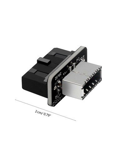 Yüksek Kaliteli Usb Ön Panel Adaptörü - Tip E Dişi - Usb 3.0 19 Pın Erkek Adaptör Dahili Dikey Başlık Ayırıcı