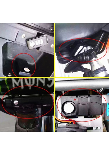 Symbee Bisiklet, Motosiklet Ve Elektrikli Bisiklet Antenksiz Titreşim Alarmı - 110db Ses, 10 Seviye Hassasiyet Ayarı Ve Kumanda İle