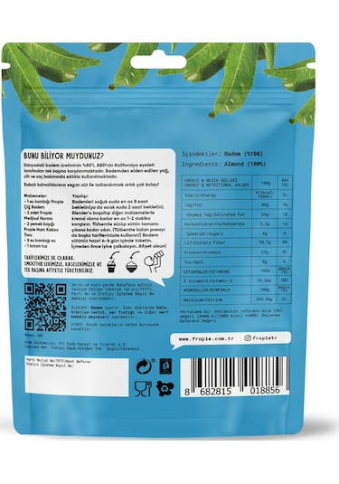 Fropie Çiğ Badem 6 x 75 G