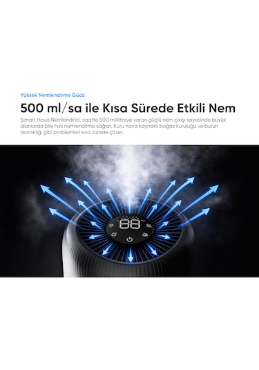 Şımart Akıllı Hava Nemlendirici Wi-fi Kontrollü 5lt Su Hazneli