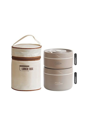 Xiaoqityh- Yalıtımlı Öğle Yemeği Kutusu Taşınabilir Yalıtımlı Bardak 304 Paslanmaz Çelik Huni Öğrenci Öğle Yemeği Termos 46979106