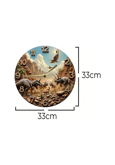 Sessiz Yuvarlak Ahşap Duvar Saati, Kuvars Hareketli 3d Görünümlü 2d Saat Sdw107 Renkli