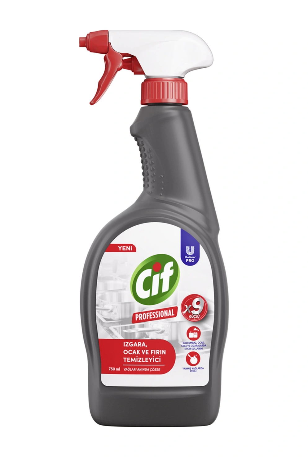 Cif Professional Fırın Ocak Izgara Temizleyici Sprey 750 Ml Koli 12 Adet