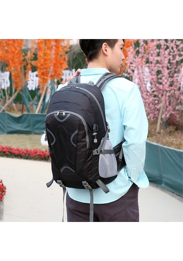 Yunboo 36-55l Büyük Kapasiteli Sırt Çantası - Su Geçirmez, Ayarlanabilir, Çok Cepli Dağcılık Ve Kampçılık İçin Siyah