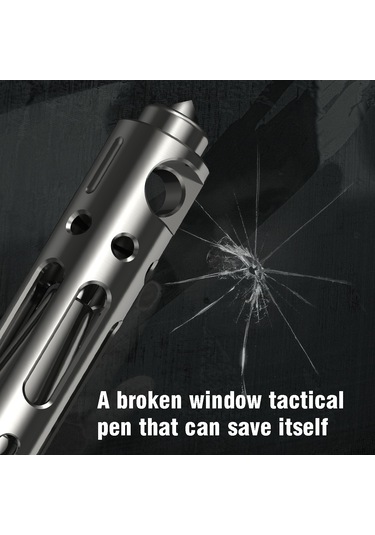 Aubyhe Titanium Alyuminyum Çok Amaçlı Taktik Kalem - Çarpıcı Pimli Cam Kırıcı, Savunma Ve Yazma Fonksiyonu, Taşınabilir Zsb007 Tabiat