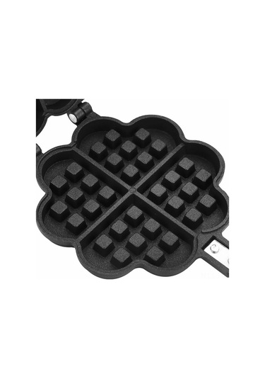 Padalink Ev Mutfak İçin Kaliteli Alüminyum Kalp Şekilli Waffle Pişirme Kalıbı, Anti Yapışkan Zeminli, Gaz Ocağı Uyumlu, Kolay Temizlenir, Evde Lezzetli Kahvaltılar Gri