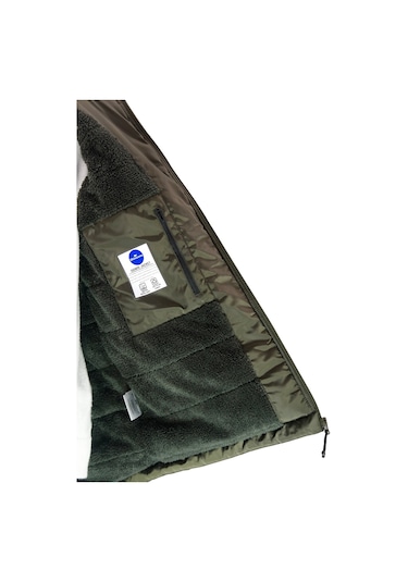 Erkek Kapitone Kapüşonlu Içi Peluş Haki Mont 001