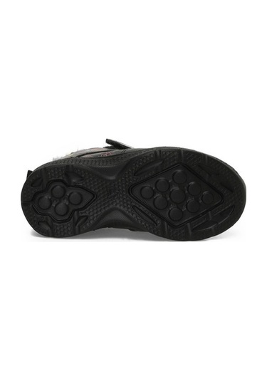 Lol Nepha Siyah Cırtlı Kürklü Fermuarlı Kız Çocuk Bot Siyah