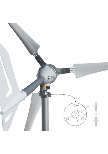 Set İ-700 W 12v/24v/48v Rüzgar Türbini + Hibrit Şarj Kontrol Cihazı İsta-breeze