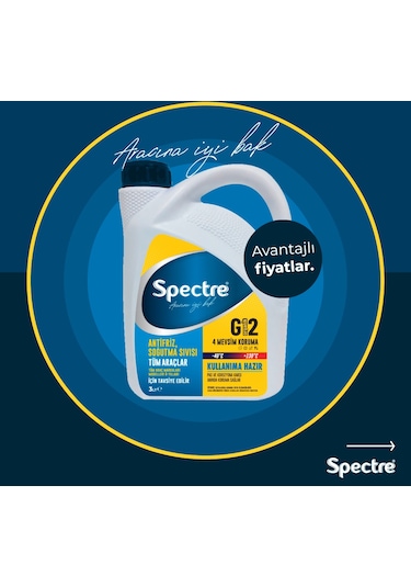 Spectre Mavi Antifiriz -40 Derece 3 Litre Spectre 3 Litre Mavi Antifriz N11.83